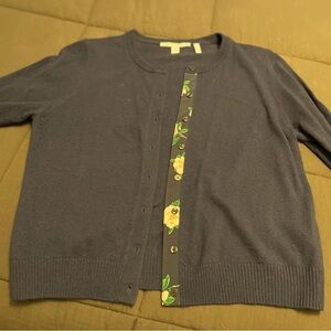 Draper James navy cardigan